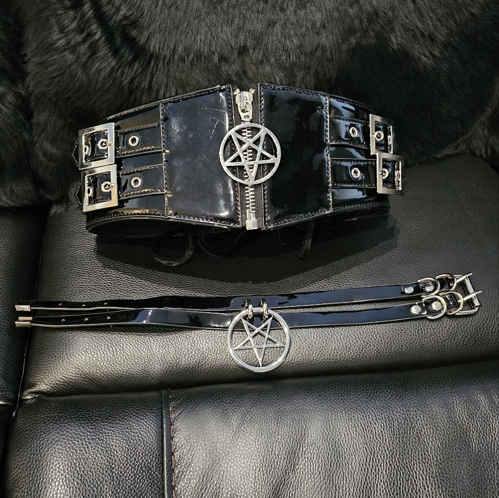 Killstar wide belt + choker